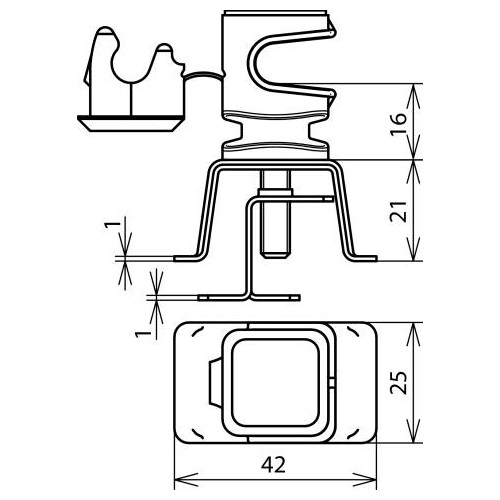 204049 Dehn Dachleitungshalter ZIEGELsnap Niro 4-16 Produktbild Additional View 1 L