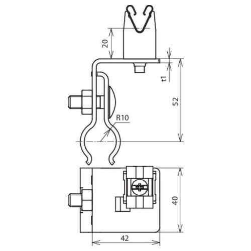 223041 Dehn Dachleitungshalter Al f. Metalldächer Produktbild Additional View 1 L