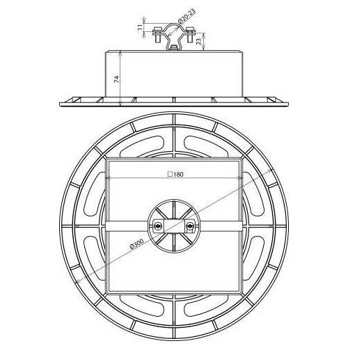 253229 Dehn Dachleitungshalter mit Grundplatte und Produktbild Additional View 1 L