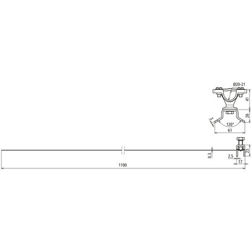 275330 Dehn Leitungshalter f. HVI Leitung K-NIRO Produktbild Additional View 1 L