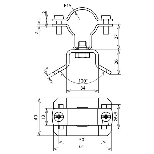 275359 Dehn Leitungshalter f. HVI Leitung D 27- Produktbild Additional View 1 L