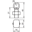 300017 Dehn KS Verbinder M12 Cu RG f. Rd 8-12,5mm Produktbild Additional View 1 S