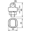 301017 Dehn KS Verbinder Cu RG f. Rd 6-10mm Produktbild Additional View 1 S