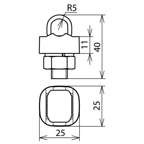 301017 Dehn KS Verbinder Cu RG f. Rd 6-10mm Produktbild Additional View 1 L