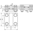 319207 Dehn Kreuzstück Cu f. Rd 8 10/8 10mm - Produktbild Additional View 2 S