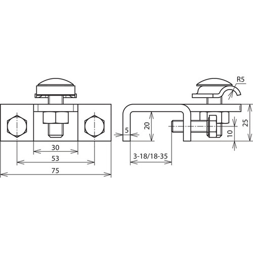 372219 Dehn Anschlussklemme  waagrecht NIRO Produktbild Additional View 1 L