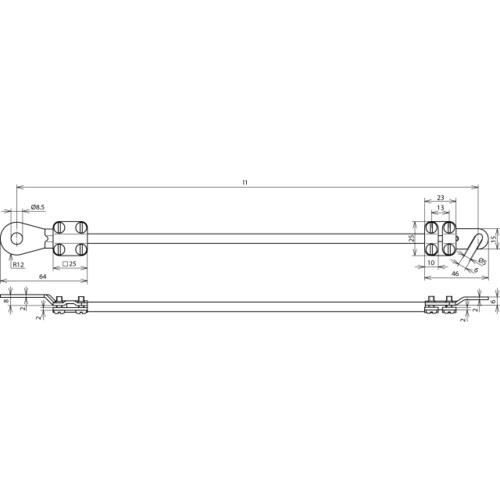 410506 Dehn Erdungsleitung 10mm²/L 0,6m schw. Produktbild Additional View 2 L
