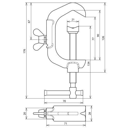 435803 Dehn Erdungsklemme 1/2  2 6-16mm² Produktbild Additional View 1 L