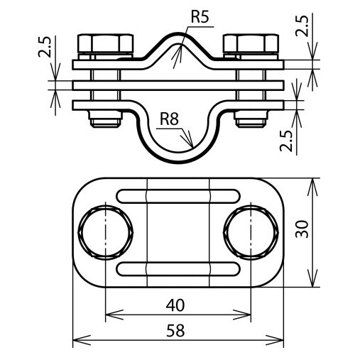 459219 Dehn UNI Trennklemme NIRO 200 kA Produktbild Additional View 1 L