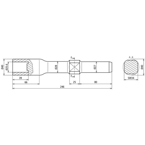 648005 Dehn Hammereinsatz f. Rohrerder D 25mm rund Produktbild Additional View 2 L