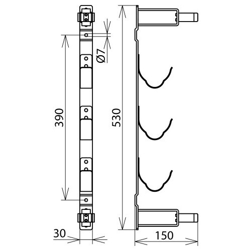 700004 Dehn Haltevorrichtung f. 3 HH-Sicherungen Produktbild Additional View 2 L