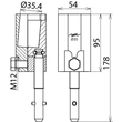 715312 Dehn Rundbolzenklemme D 35mm m. Spindel Produktbild Additional View 1 S