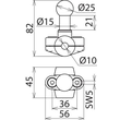 725010 Dehn Kugelfestpunkt D 25mm Schelle Ausf. A Produktbild Additional View 2 S