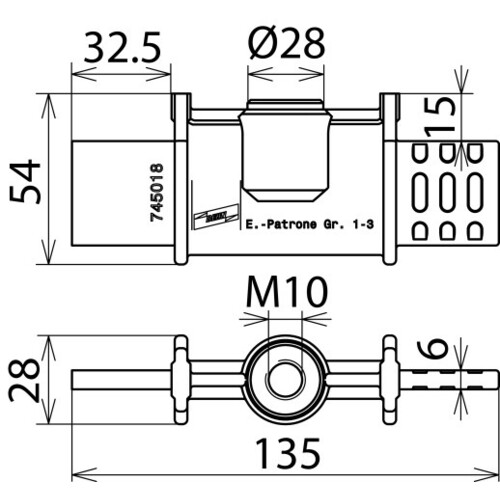 745018 Dehn Erdungspatrone NH Gr. 1..3 Produktbild Additional View 1 L