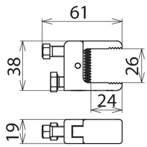 745508 Dehn Kompaktklemme m. Gewindeschraube M8x12mm Produktbild Additional View 1 L