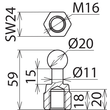 754600 Dehn Kugelfestpunkt D 20mm gerade Produktbild Additional View 2 S