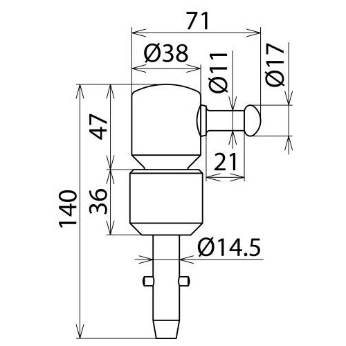 765009 Dehn Schaltstangenkopf m. Spindel Querstift Produktbild Additional View 1 L