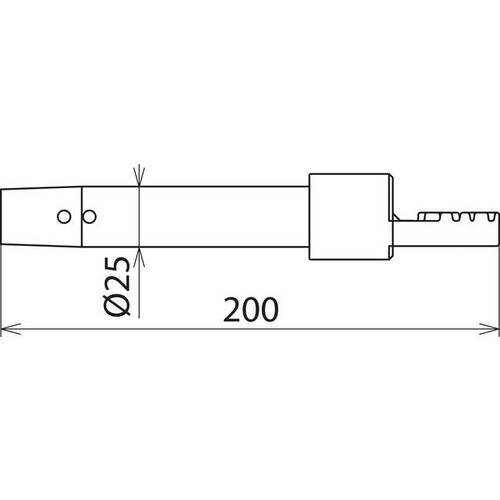 766055 Dehn Adapter m. Zahnkupplung D 25mm L 200mm Produktbild Additional View 1 L