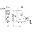 772311 Dehn Kugelkopfhaube D 20mm starr m. Spindel- Produktbild Additional View 1 S