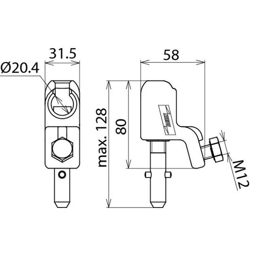 772311 Dehn Kugelkopfhaube D 20mm starr m. Spindel- Produktbild Additional View 1 L