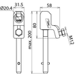 772314 Dehn Kugelkopfhaube D 20mm starr m. Spindel- Produktbild Additional View 2 S