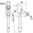 772314 Dehn Kugelkopfhaube D 20mm starr m. Spindel- Produktbild Additional View 1 S