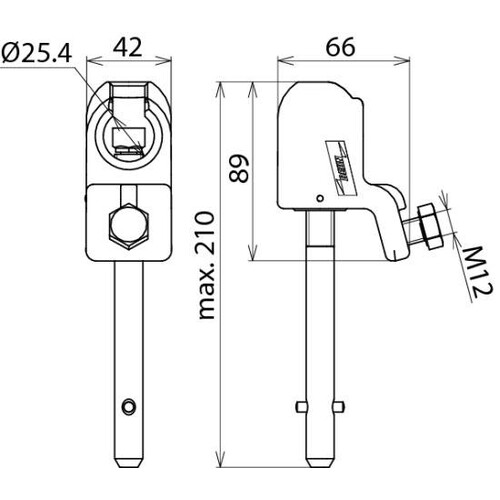 772324 Dehn Kugelkopfhaube D 25mm starr m. Spindel- Produktbild Additional View 1 L