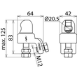 772330 Dehn Kugelkopfhaube D 20mm drehbar m. Spindel Produktbild Additional View 2 S