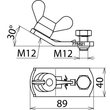 775621 Dehn Erdanschlussstück m. Flügelmutter M12 Produktbild Additional View 1 S