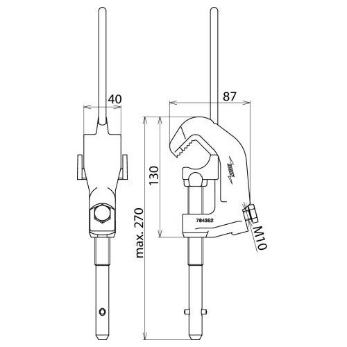 784352 Dehn Leiter Klemme m. Tastspitze Produktbild Additional View 1 L