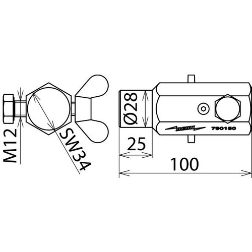 790150 Dehn Erdanschlussbuchse m. Ringnut D 16mm Produktbild Additional View 2 L