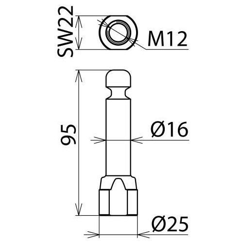 790250 Dehn Erdungsfestpunkt m. Ringnut D 16mm u. Produktbild Additional View 2 L