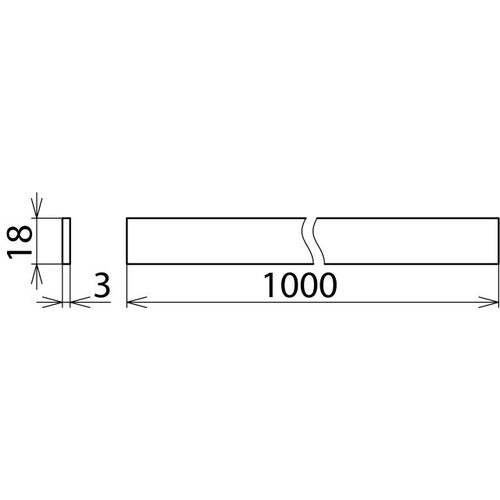 919016 Dehn Sammelschiene 18x3mm Cu/Sn L 1000mm Produktbild Additional View 4 L