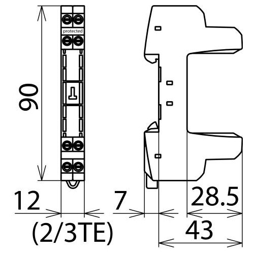 926304 Dehn Basisteil 4 polig zur Aufnahme eines Produktbild Additional View 2 L