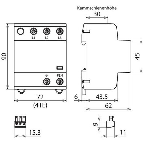 941305 Dehn Anwendungsopt. Kombiableiter DEHNshield Produktbild Additional View 3 L