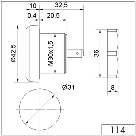 WE114 068 15 Werma Elektr. Summer EM Dauerton 24V DC BK Produktbild