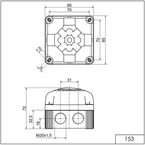 WE153 000 55 Werma Sirene BWM 8 Töne 24V DC Produktbild Additional View 1 L