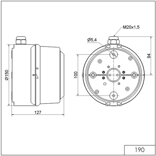 WE190 000 55 Werma Mehrtonsirene WM 32 Töne 24V DC GY Produktbild Additional View 1 L