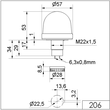 WE206 200 00 Werma Dauerleuchte EM 12 48V AC/DC GN Produktbild Additional View 1 S