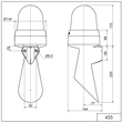 WE435 100 60 Werma LED Hupe WM Dauerton 115 230V AC RD Produktbild Additional View 1 S