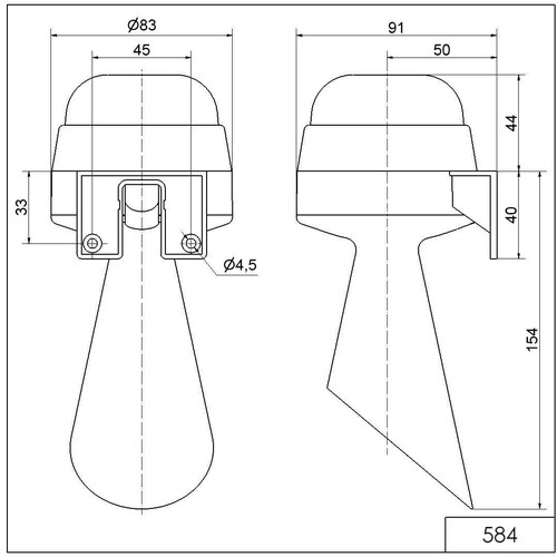 WE584 000 67 Werma Signalhupe WM Dauerton 115V AC GY Produktbild Additional View 1 L