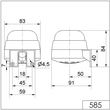 WE585 000 67 Werma Signalhupe WM Dauerton 115V AC GY Produktbild Additional View 1 S