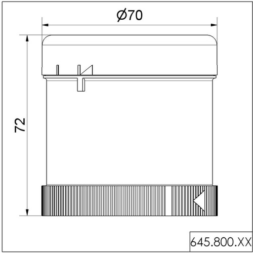 WE645 800 68 Werma Summerelement Dauer/Puls 230VAC BK Produktbild Additional View 1 L