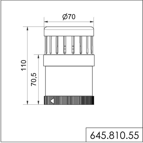 WE645 810 55 Werma Sirene Selbsteinstellend 24V DC BK Produktbild Additional View 1 L