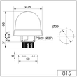 WE815 500 00 Werma Dauerleuchte EM 12 240V AC/DC BU Produktbild Additional View 1 S