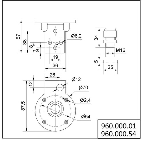 WE960 000 01 Werma Winkel für Fußmontage BK Produktbild Additional View 1 L