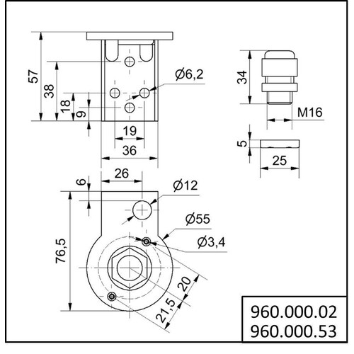 WE960 000 02 Werma Winkel für Bodenmontage BK Produktbild Additional View 1 L