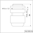 WE960 000 04 Werma Kabelverschraubung M16x1,5 BK Produktbild Additional View 1 S