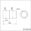 WE975 840 02 Werma Adapter für Rohr D25mm 1/2 Zoll Gewinde Produktbild