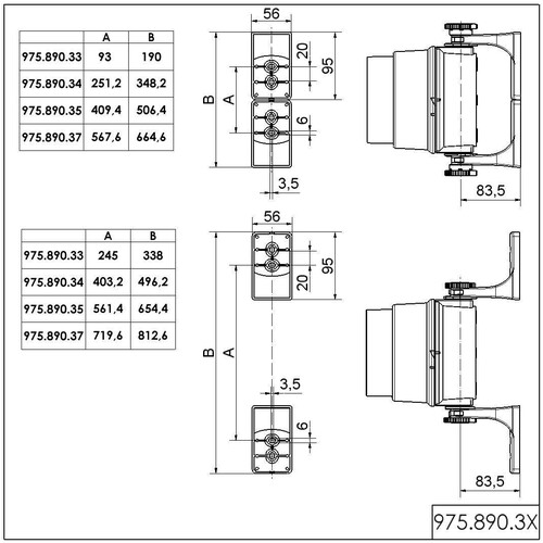 WE975 890 37 Werma Montagebügel 4 stufig mit Zubehör GY Produktbild Additional View 1 L